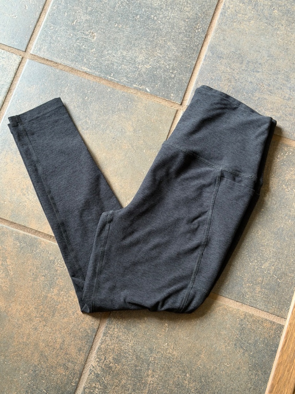 Beyond Yoga Spacedye Out Of Pocket High Waisted Leggings Darkest Night Large - Picture 8 of 16